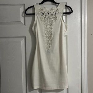 Sleeveless Mini Open Back White Dress